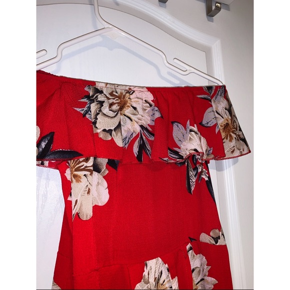 Floral High Low Off Shoulder Dress - Picture 6 of 6